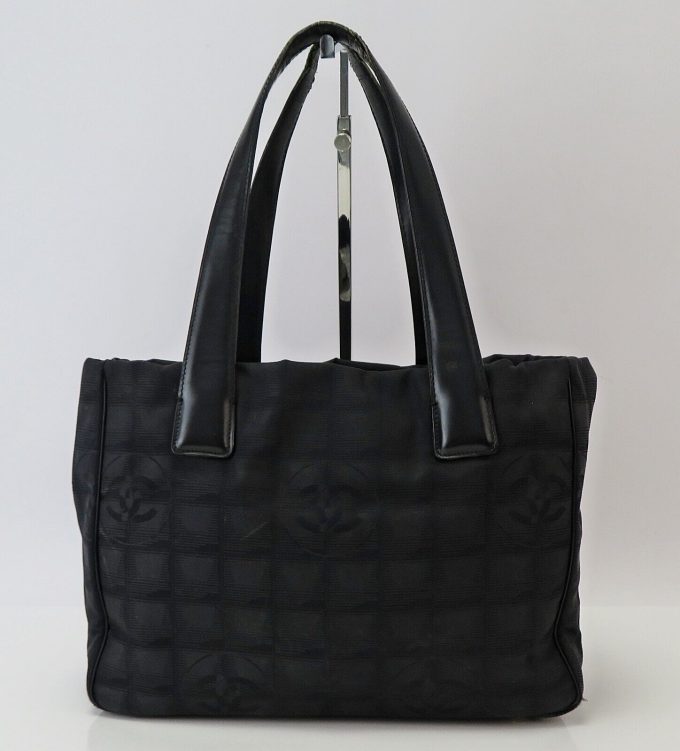 CHANEL Black Nylon and Leather Tote Bag, Purse #59403 - Image 3