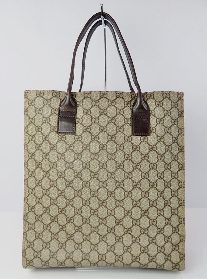 GUCCI Brown GG PVC Canvas Supreme Vertical Tote Bag - #59623 - Image 3