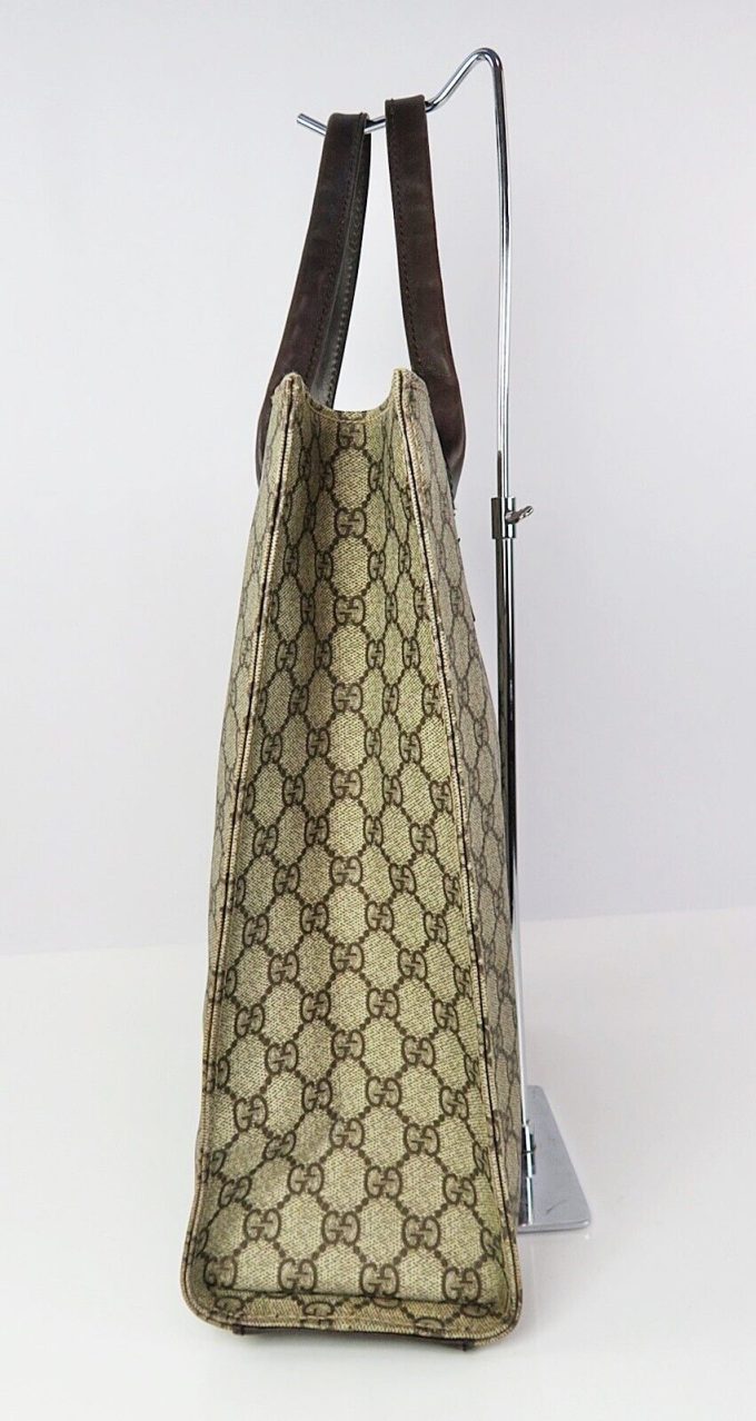 GUCCI Brown GG PVC Canvas Supreme Vertical Tote Bag - #59623 - Image 4