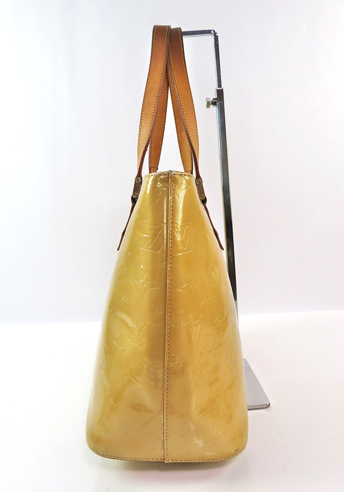 LOUIS VUITTON Houston Beige Vernis Tote Bag Purse #59577 - Image 2