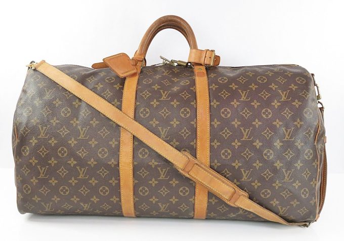 LOUIS VUITTON Monogram Canvas Duffel Bag - Keepall Bandouliere 60 #59667 - Image 2