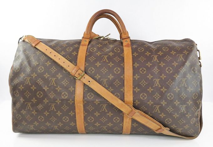 LOUIS VUITTON Monogram Canvas Duffel Bag - Keepall Bandouliere 60 #59667 - Image 3