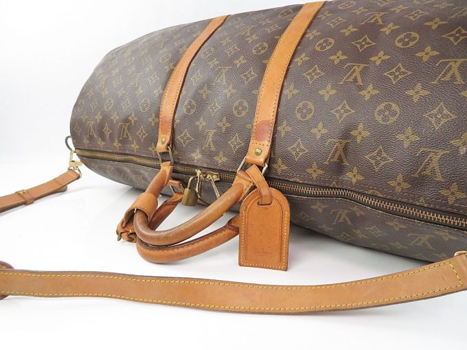 LOUIS VUITTON Monogram Canvas Duffel Bag - Keepall Bandouliere 60 #59667 - Image 9