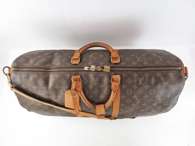 LOUIS VUITTON Monogram Canvas Duffel Bag - Keepall Bandouliere 60 #59667 - Image 10