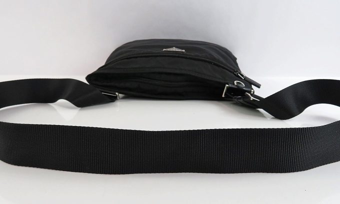 PRADA Black Nylon Shoulder Crossbody Bag Purse - #59480 - Image 8