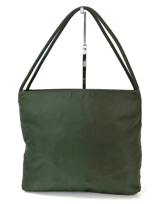 PRADA Green Nylon Tote Bag Purse #59693 - Image 3