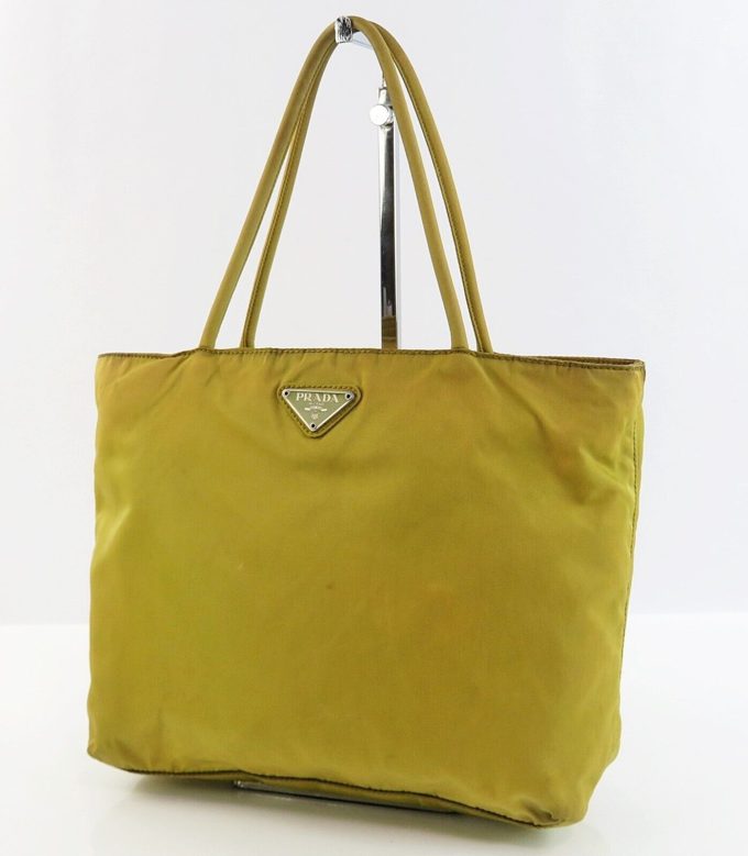 PRADA Light Green Nylon Tote Bag #59412